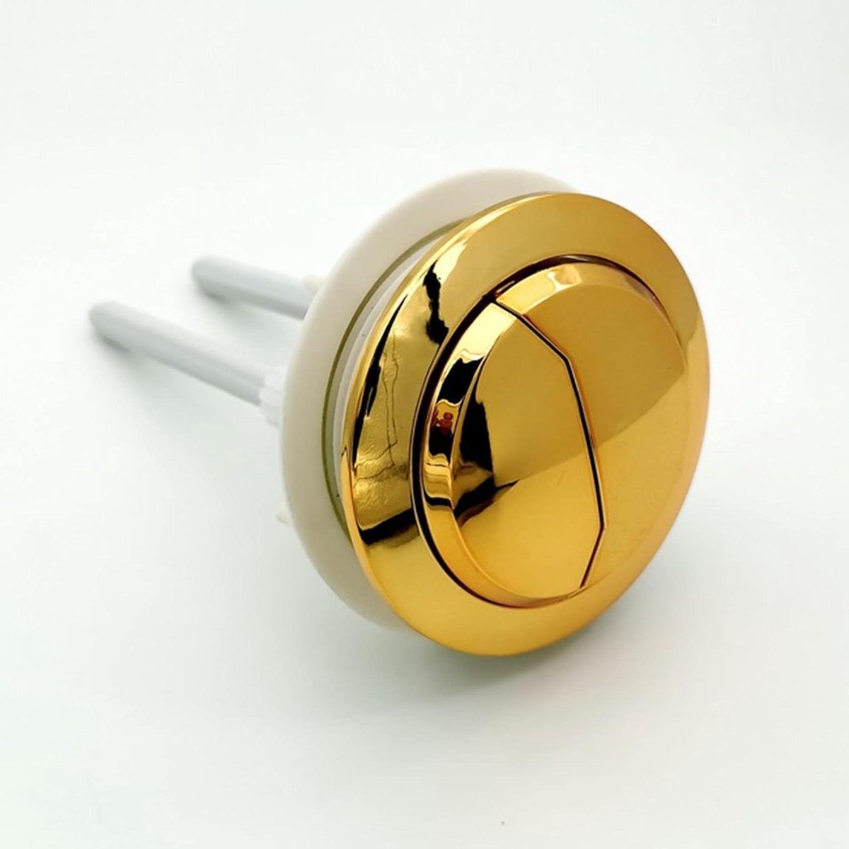 Toiletspoelknop Dubbel - WC drukknop - Toilet Reparatie - Verchroomd ABS - 38/48/58 mm - Zwart