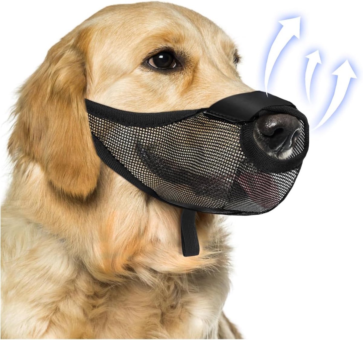 Muilkorf voor honden, ademende muilkorf voor honden, mesh