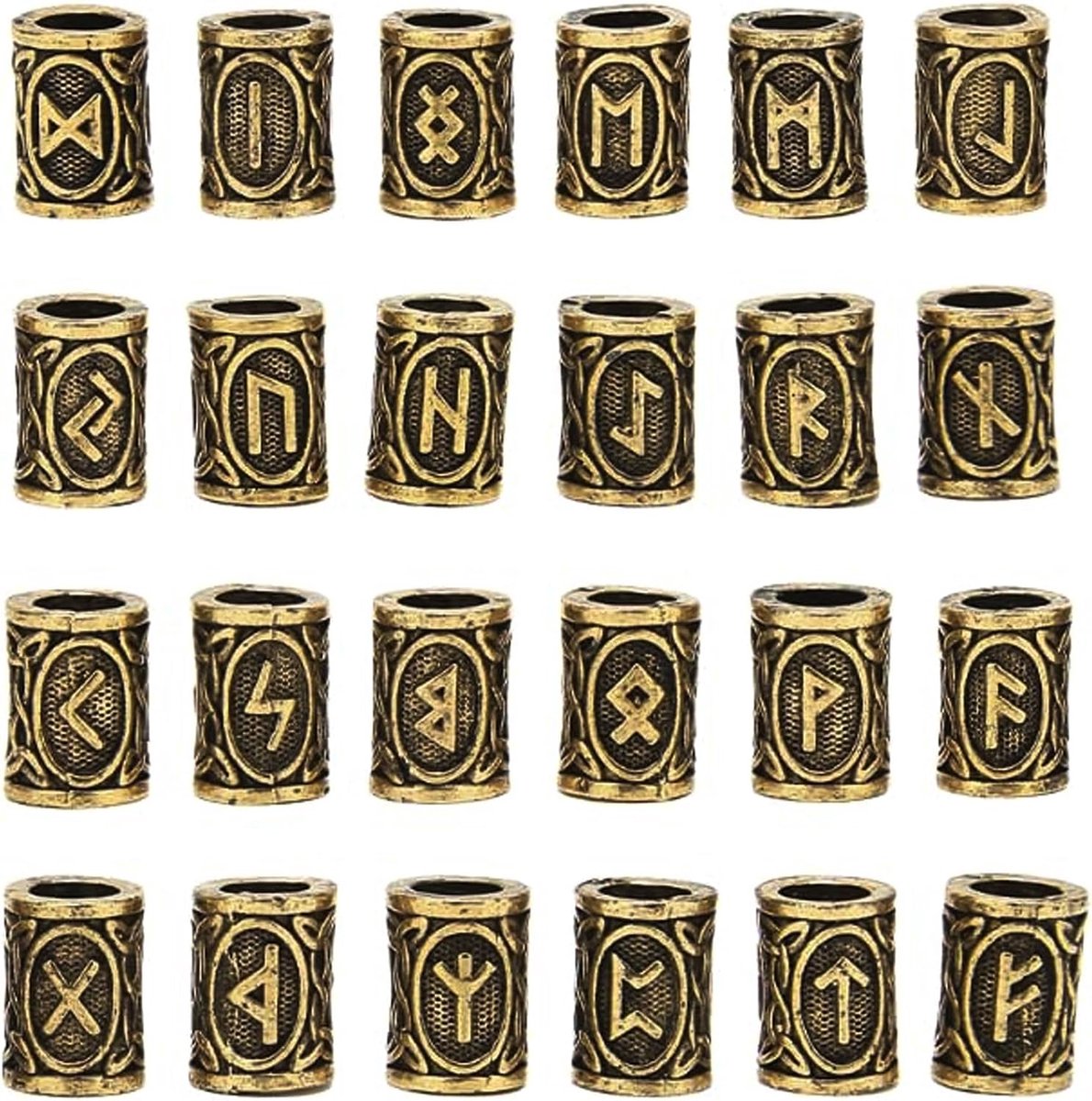 24 Stück Haare Flechten Bart Clip Wikinger Dreadlocks Schmuck