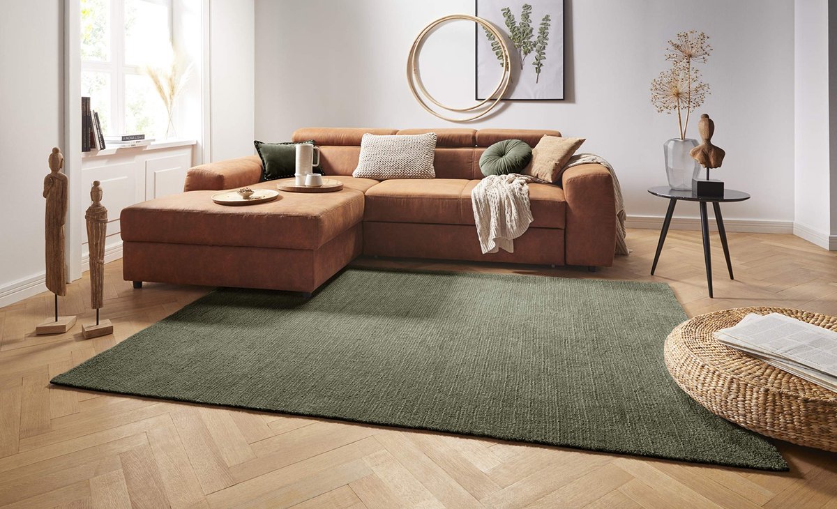 Omgoods - Mint Rugs Super Zacht Laagpolig Tapijt - Modern en Fluffy, 80 x 150 cm Mosgroen