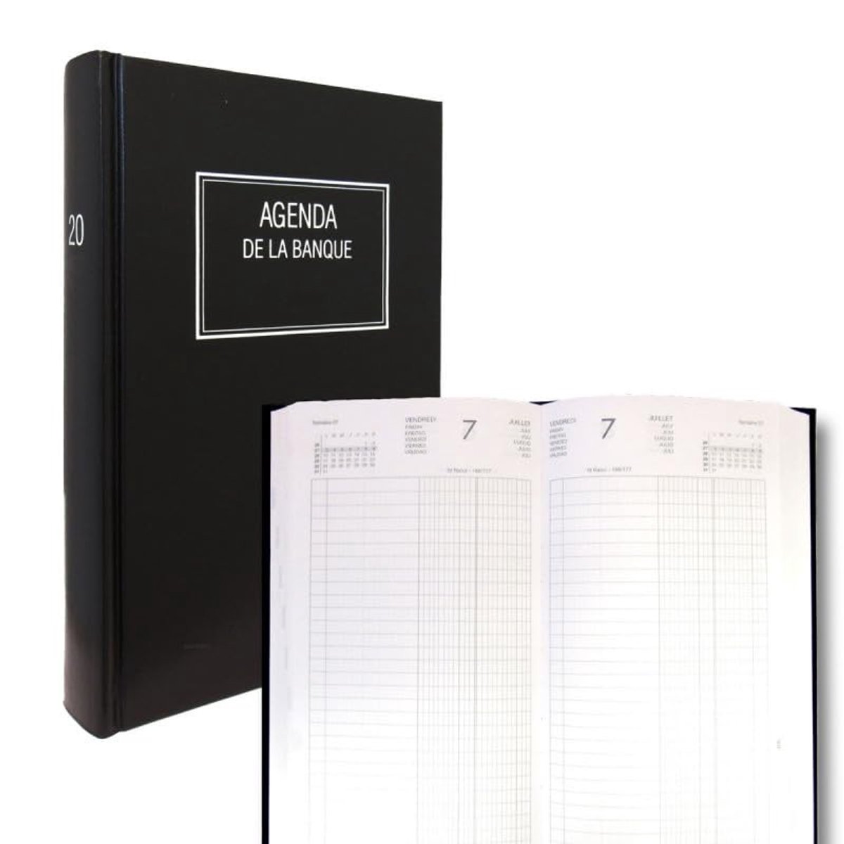 Omgoods - Lecas Dagkalender - Groot, Zwart, Professionele Planning