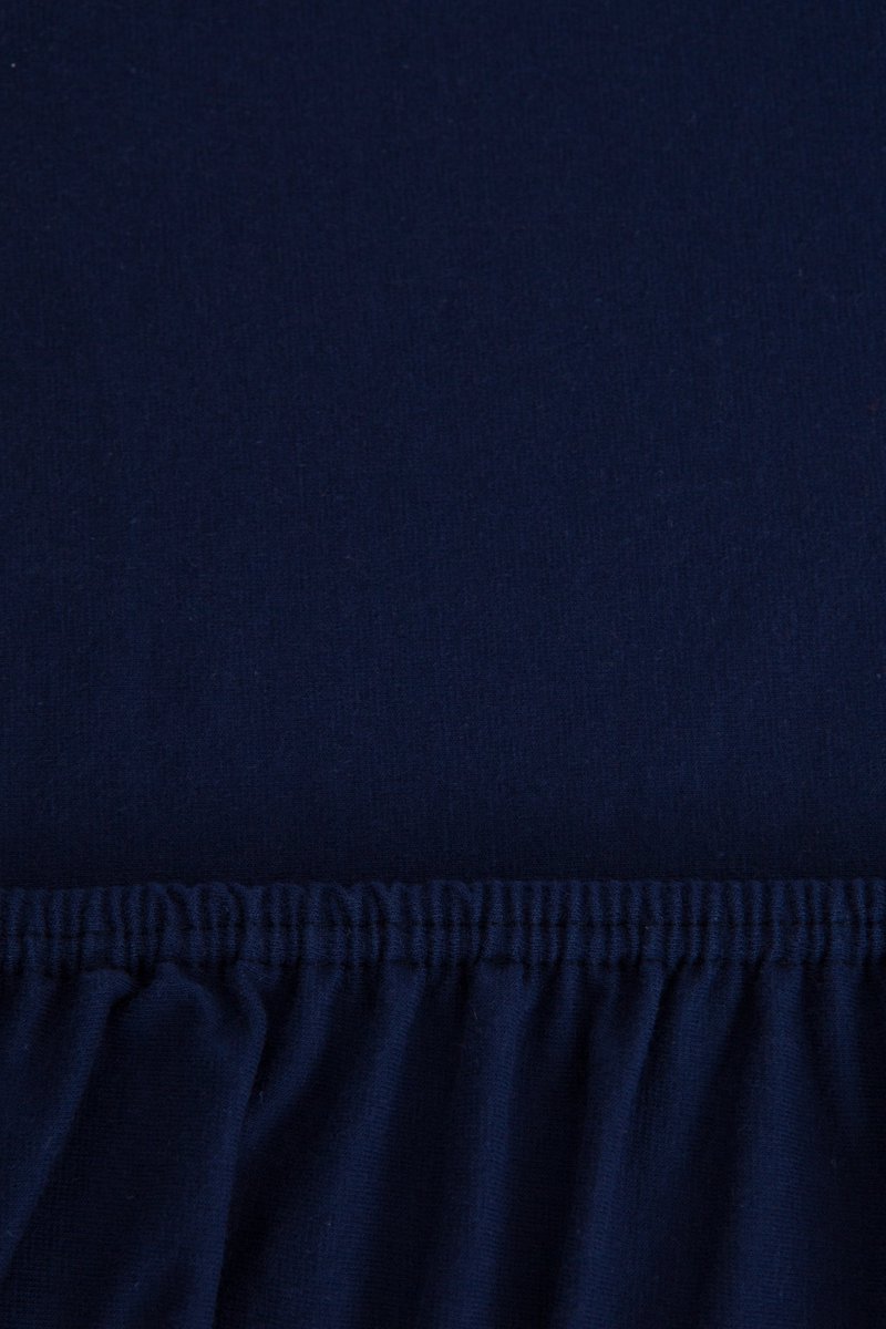 Omgoods - Fitted Sheet 140 x 200 cm - 100% Katoen Donkerblauw