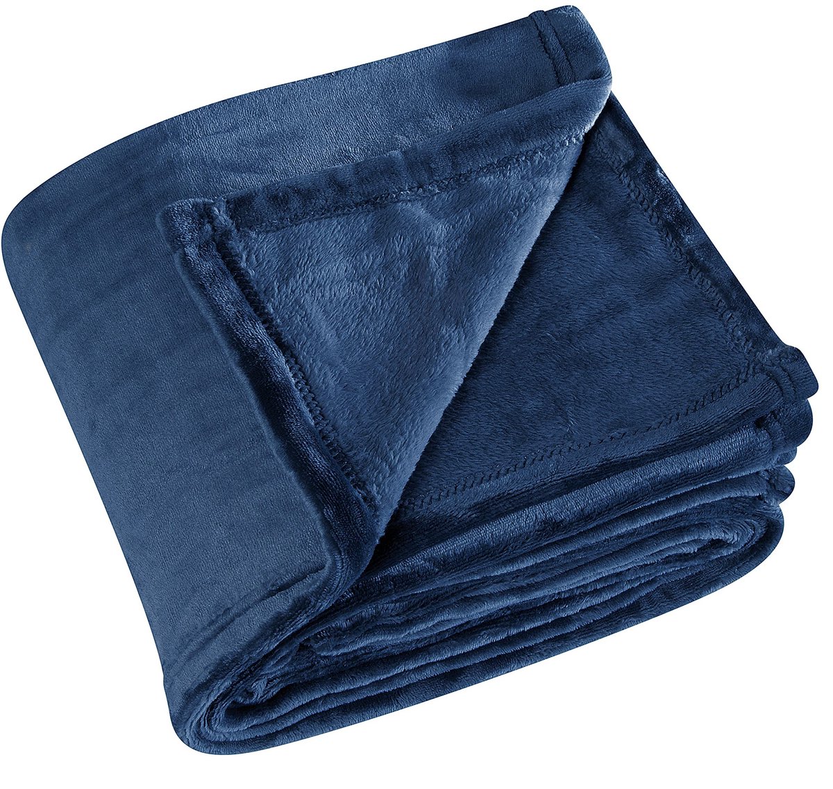Omgoods - Fleece Dekentje - Zacht Polyester 130 x 180 cm in Blauw