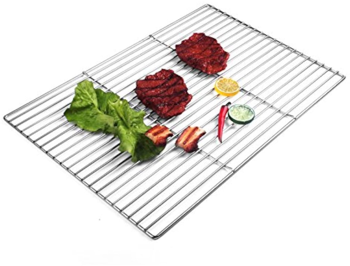 Omgoods - Vierkante Grillrooster 60 cm x 40 cm met 2 Handvatten
