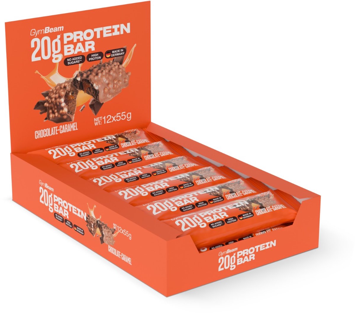GymBeam 20 g eiwitreep chocoladekaramel