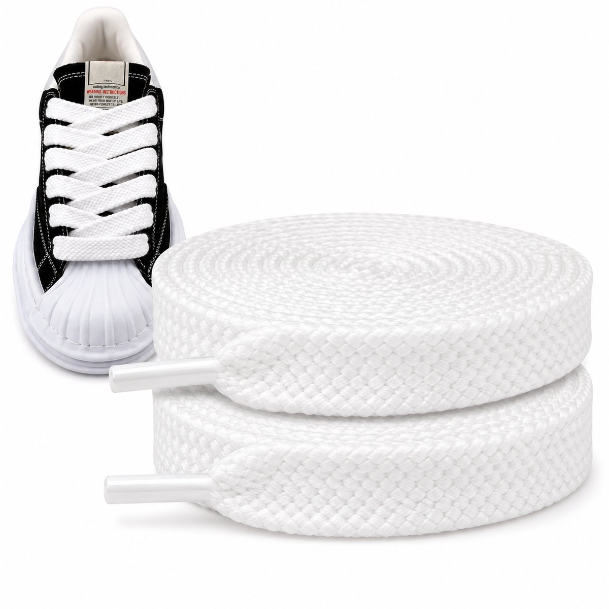 Hypedpair Maison Mihara Veters | 140cm | Wit | White | Laces |