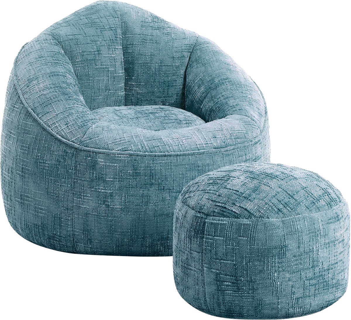 Lexzurn Zitzak - voor volwassenen en kinderen - Comfortabele zitzak stoel voor woonkamer, slaapkamer en gaming - Blauw