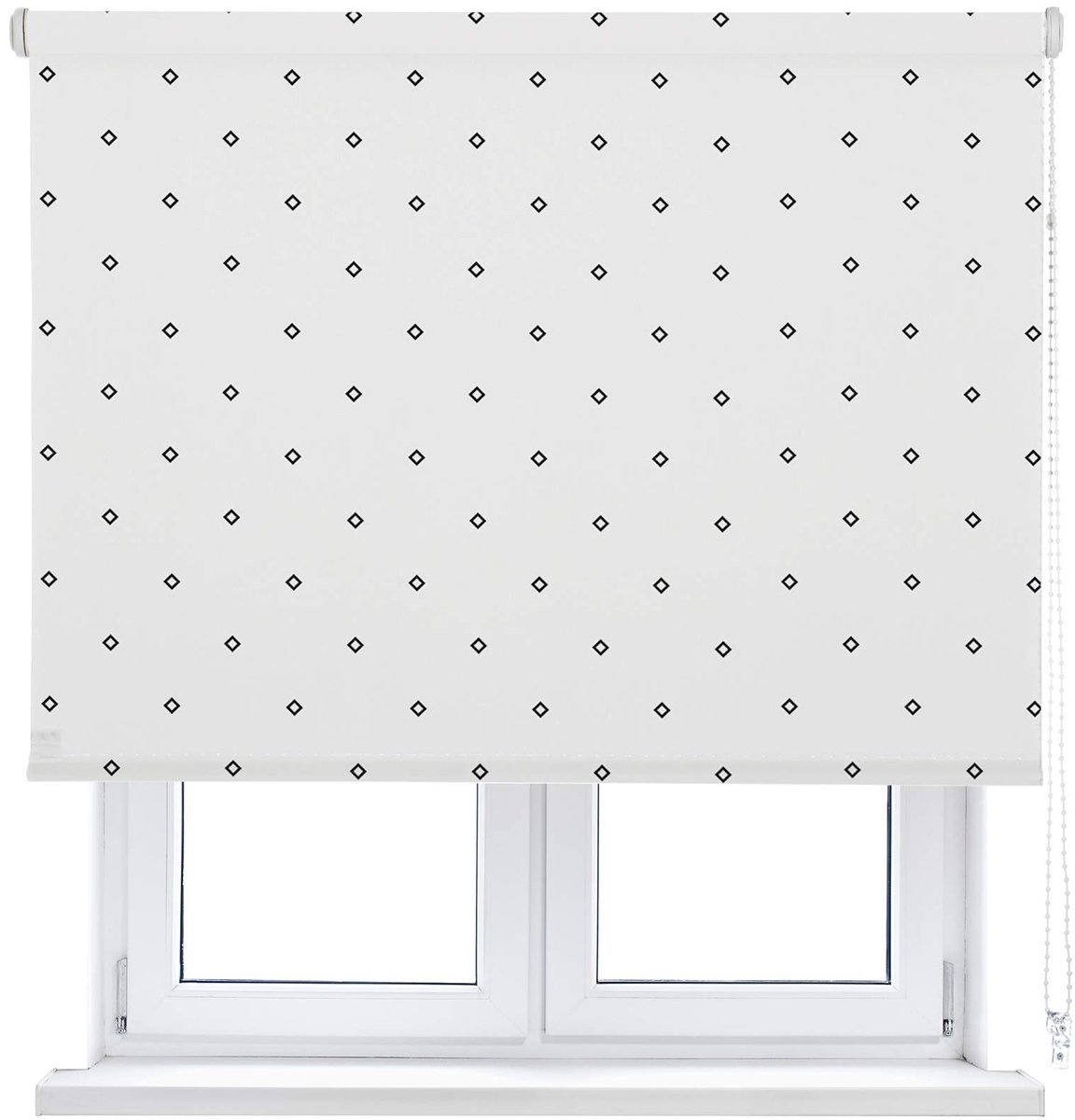 Omgoods - Translucent Roman Blind Geometrico - 150 x 250 cm - Zwart