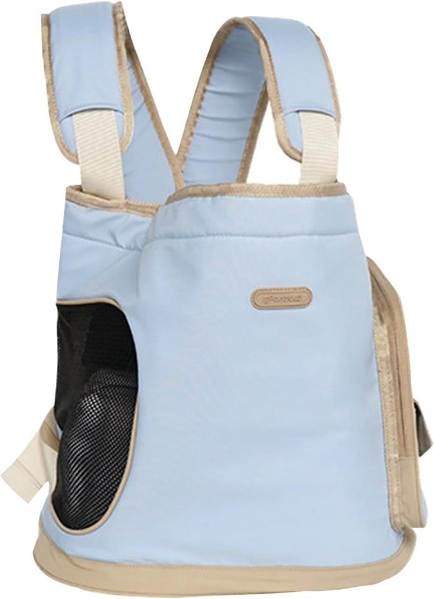 Huisdier Rugzak - Draagbare Hondentas Katten - Reizen met Huisdier - Ademend Mesh Ontwerp - 38 cm Hoog - Blauw