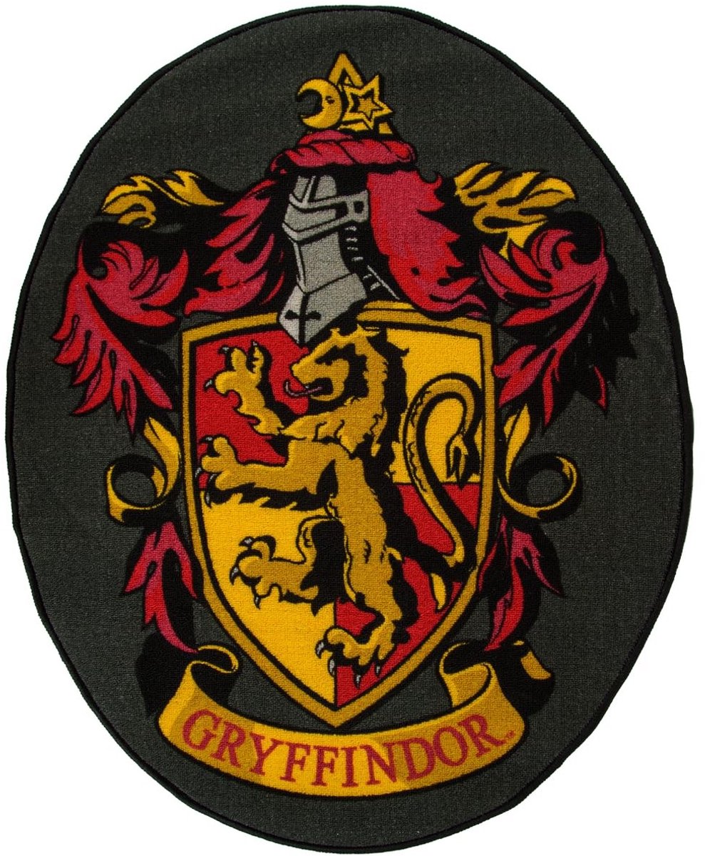Omgoods - Harry Potter Gryffindor Shield Binnenmat - 80x100 cm - Zwart/Burgundy