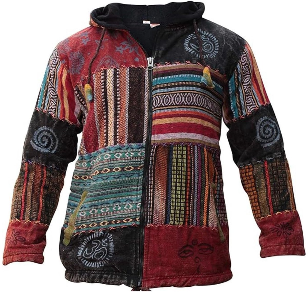Omgoods - Heren Stonewashed Gestreepte Hoodie - Lichtgewicht en Comfortabel