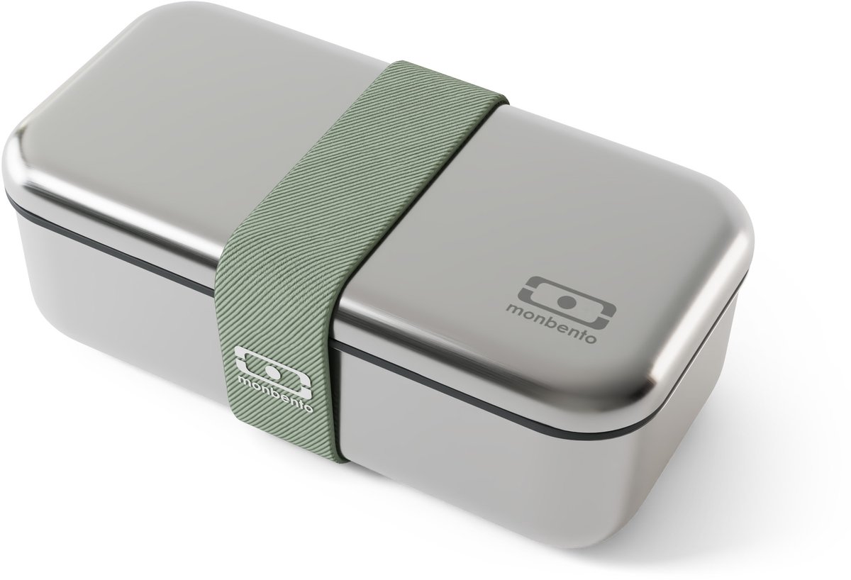 Monbento Sense Lunchbox - RVS - 700 ml - Oven- & Magnetronbestendig - Groen