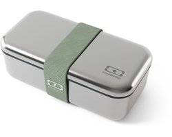 Monbento Sense Lunchbox - RVS - 700 ml - Oven- & Magnetronbestendig - Groen