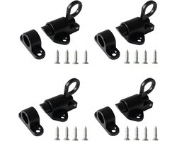 Vastsea 4Pcs Automatic Locking Lock Latch Door Locks with Screws Spring Lock for Windows Wooden Doors Cabinet Doors - ShopVlot