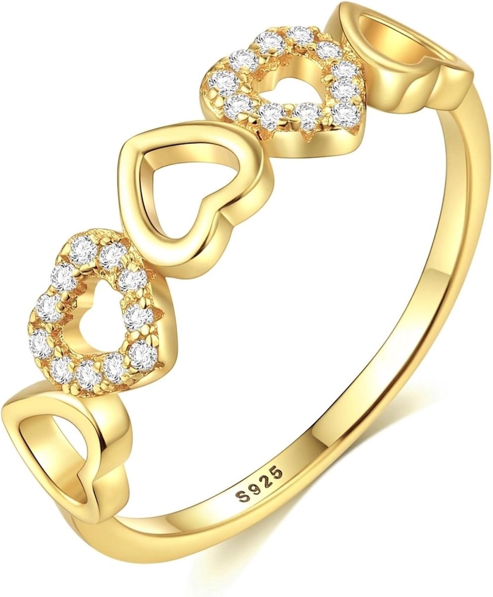 zilver 925 hart ring met diamant cz dames bandring trouwring