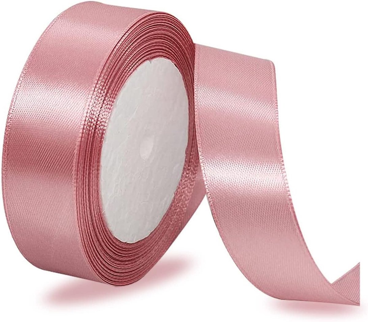 Gold Ribbon 25 mm, 23 meter effen kleur satijnen geschenklint voor