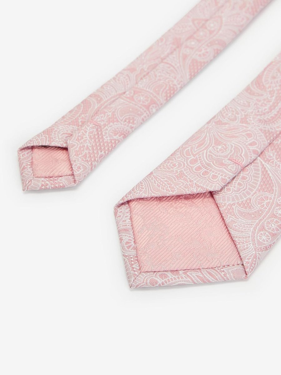 Set van stropdas met paisley-textuur, pochet en speld