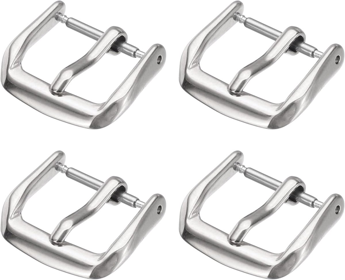 4 reservegespen voor horlogebandjes, leer, siliconen, nylon en