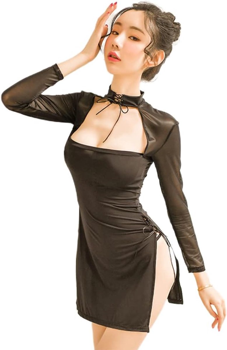 Sexy Slanke Jurk Chinese Stijl Mini Cheongsam Cosplay Anime Sexy