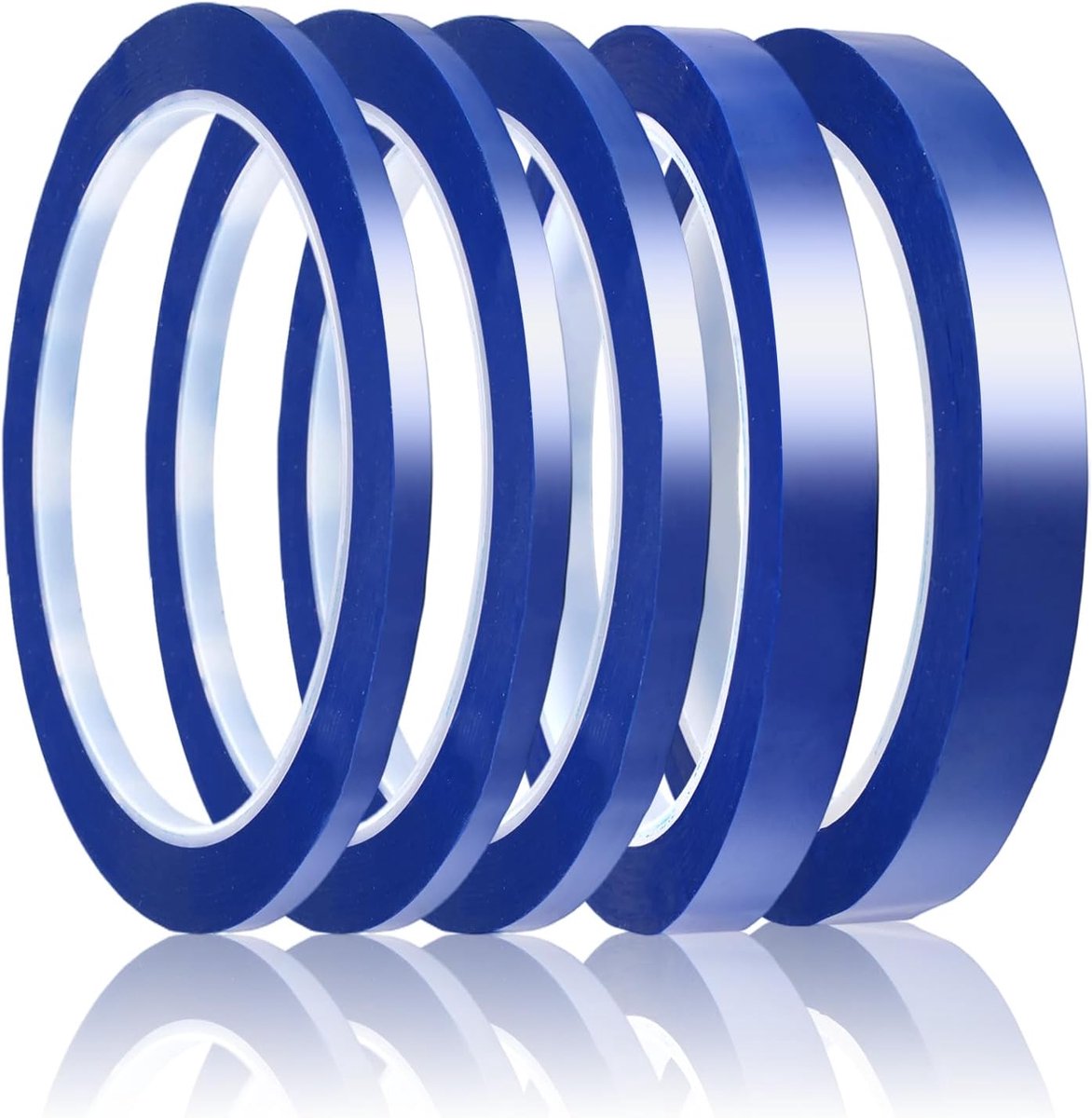 5 Rollen 4/5/10/12mm x 50m Whiteboard Tapes Laktape, Pinstripe Tape