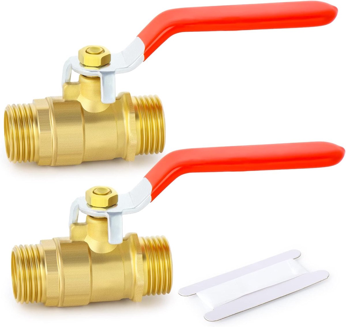 2 Stuks 1/4" BSP Man-Vrouw Messing Kogelkraan Met 2 Stuks 1/4" Connectors, Gerechtigd Voor Buisleidingen Aansluiting