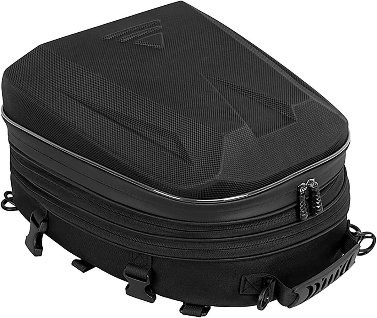 Motor Zadeltas - Bagagetas Motorfiets - Motorrijden Toeren - Uitbreidbare Opbergruimte - 20-28L - Zwart