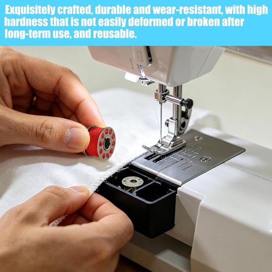 Spoelen voor naaimachine met transparante opbergdoos, 20 x 10 mm lege — afbeelding 3