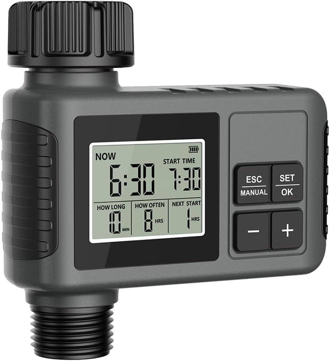 Bewateringscomputer, tijdschakelklok voor bewatering, bewateringsuur, programmeerbare bewateringsbesturing, IPX5 waterdicht, watertijdschakelklok voor tuin en gazon
