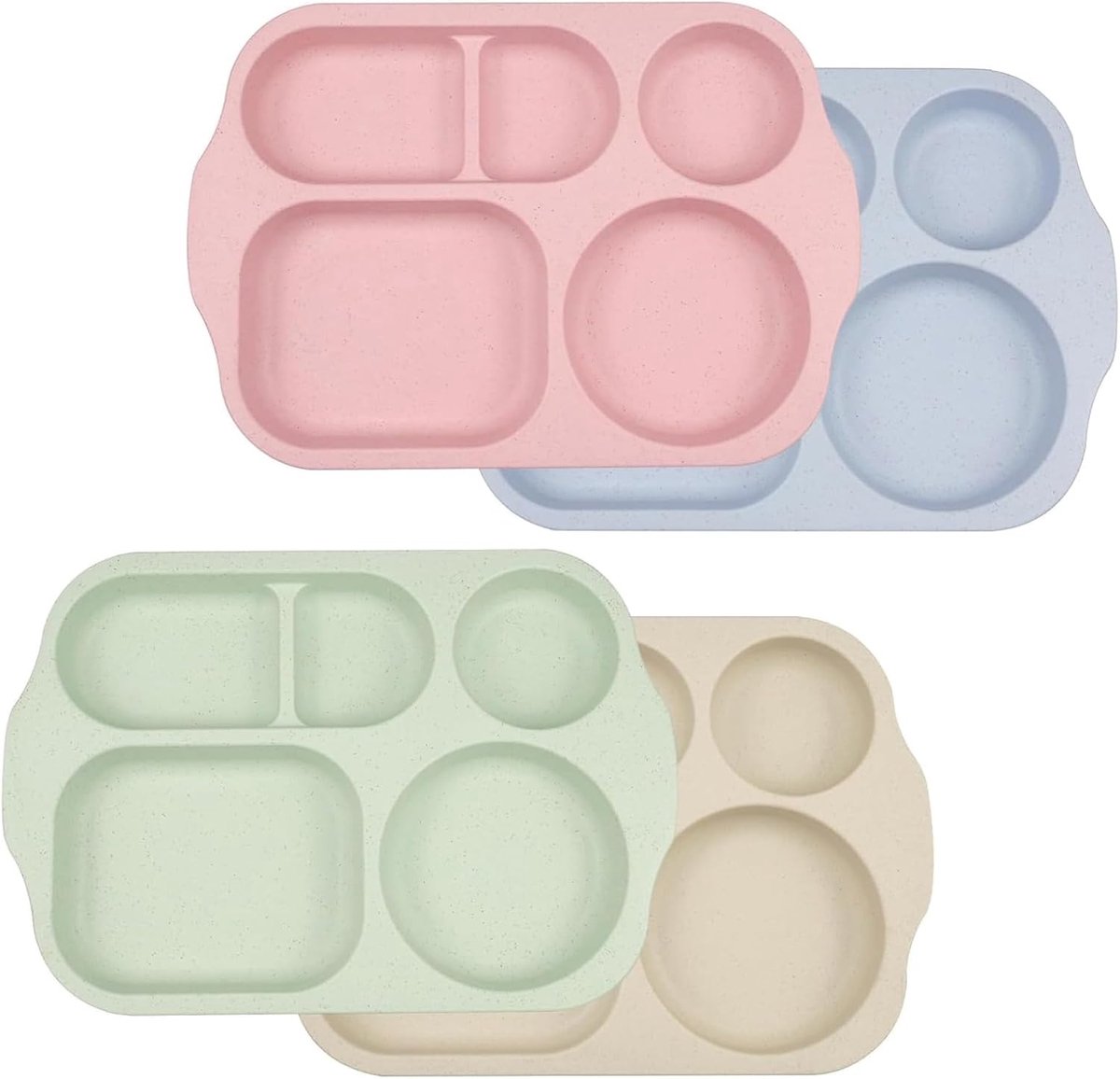 Set van 4 vakken in 4 kleuren met 5 vakken, hoogwaardig materiaal