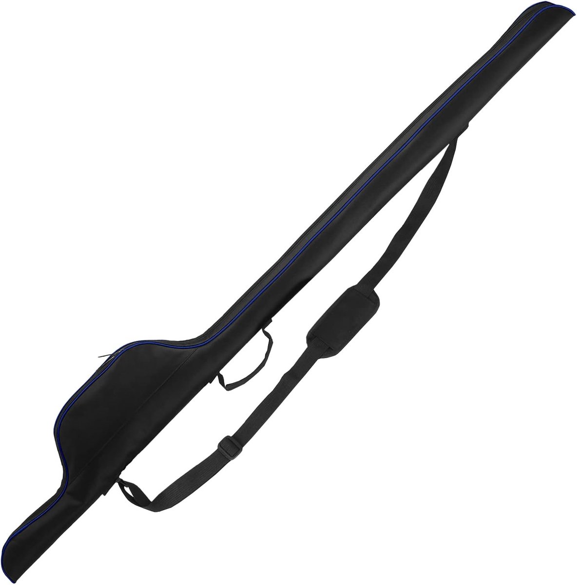 Hengeltas, hengeltas, draagbare hengeltas, verstelbare schouderriem, opbergtas met grote capaciteit, opvouwbare hengeltas, hengeltas, blauw