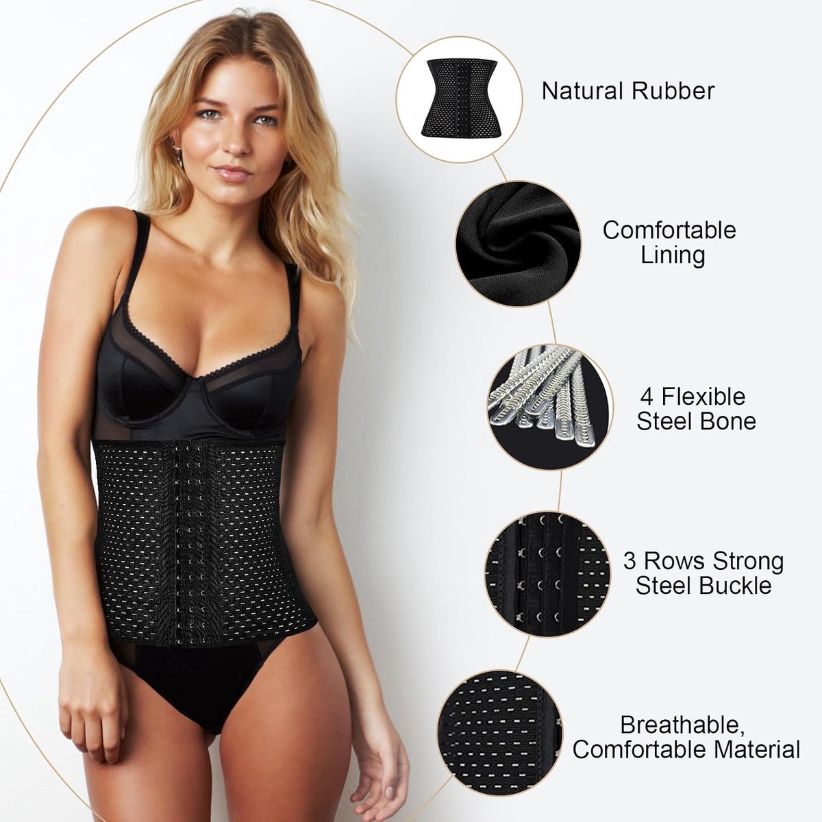 flintronic Sexy kanten korset voor dames, borduurkorset, sexy bustier
