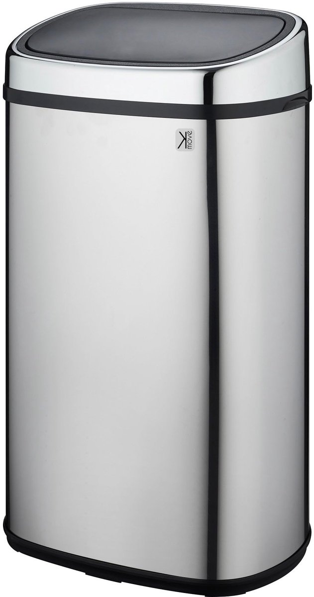 SnelShoppen - Poubelle One Touch 60L CITY Inox Afvalbak RVS - Moderne Vuilnisbak met Sensor - Perfect voor Keuken, Tuin en Feestjes