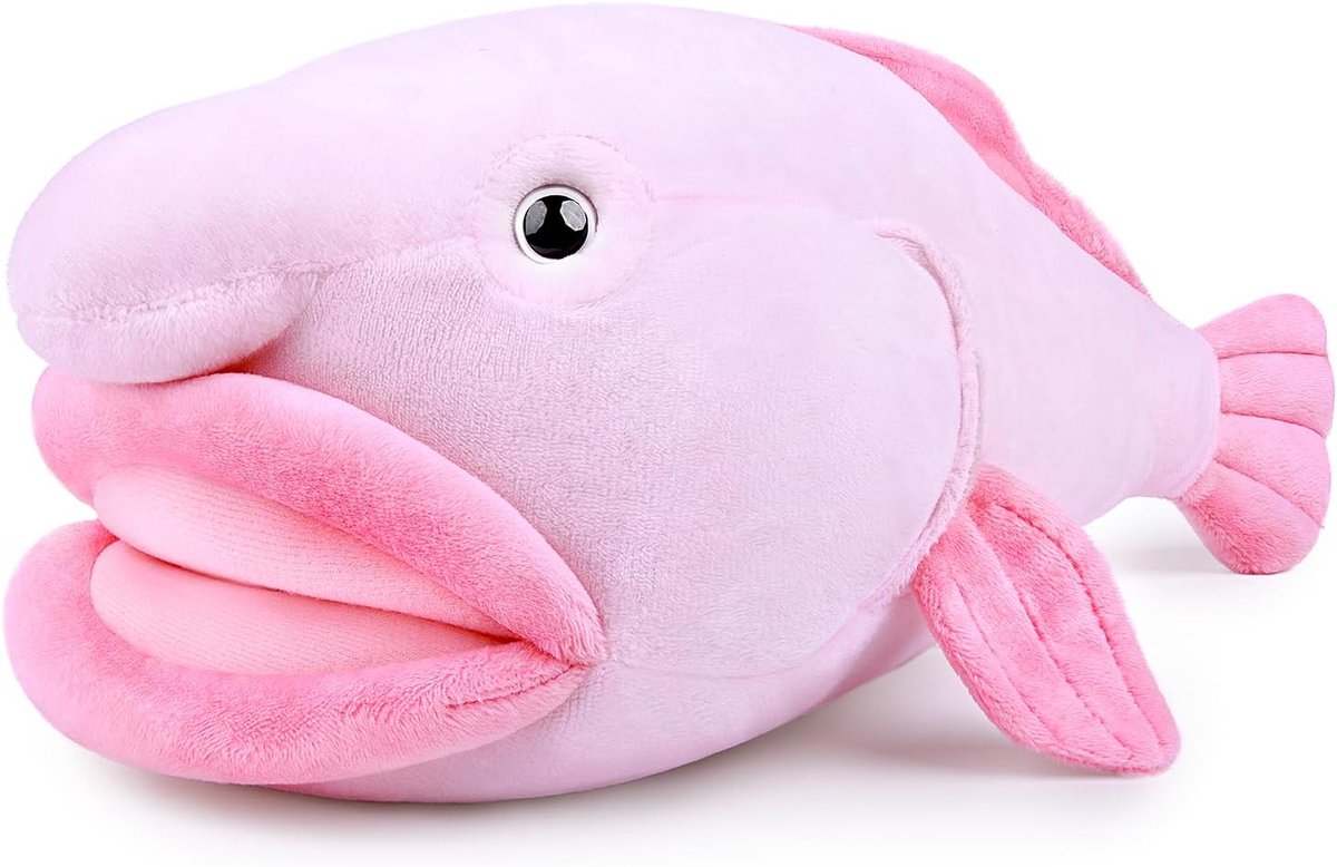 lilizzhoumax Blobfish Pluche speelgoed - 33 cm realistische knuffel grappige vis pluche speelgoed schattig super zacht huis slaapkamer decoratie om te spelen slapen met cadeau voor jongens meisjes