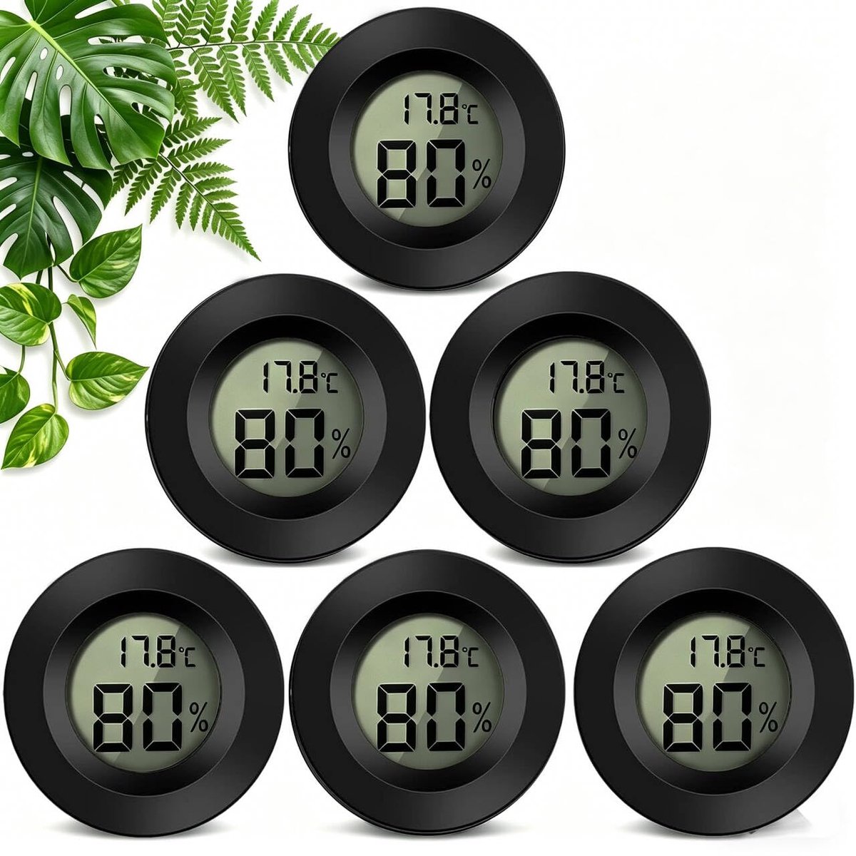 Digitale Thermohygrometer, Ronde Binnenhygrometer Met LCD-Scherm