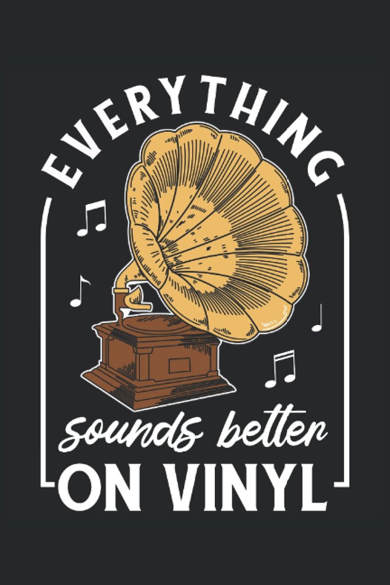 Vinyl Plattenspieler notitieboek A5 - 120 pagina's gelijnd papier - voor muziek liefhebbers - ShopVlot