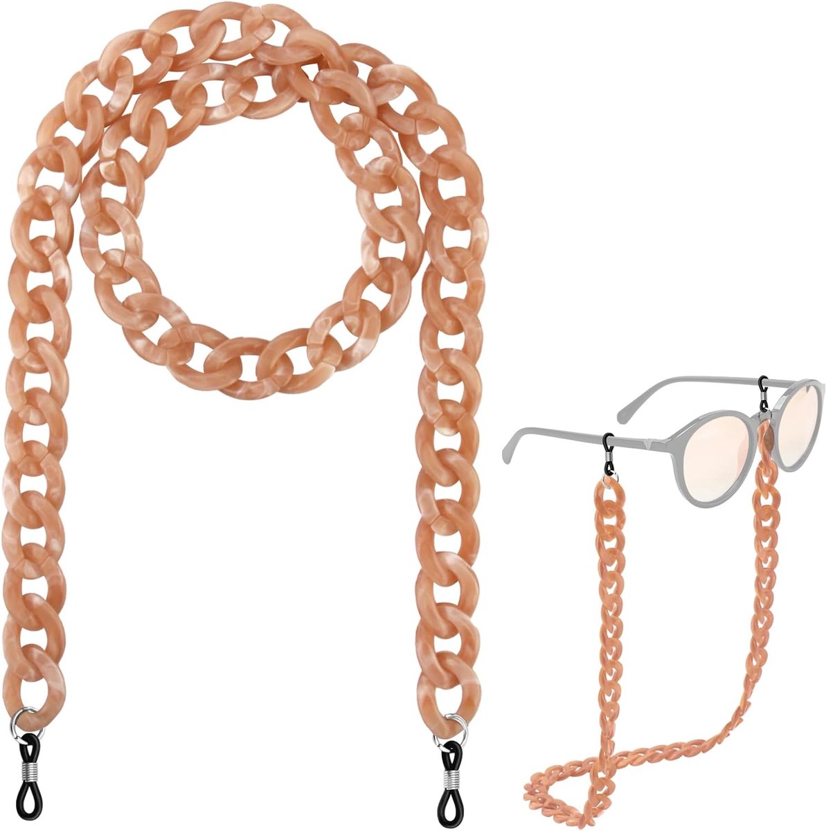 Brilketting, stijlvol acryl brillenkoord, zonnebrillaag, brillenriem