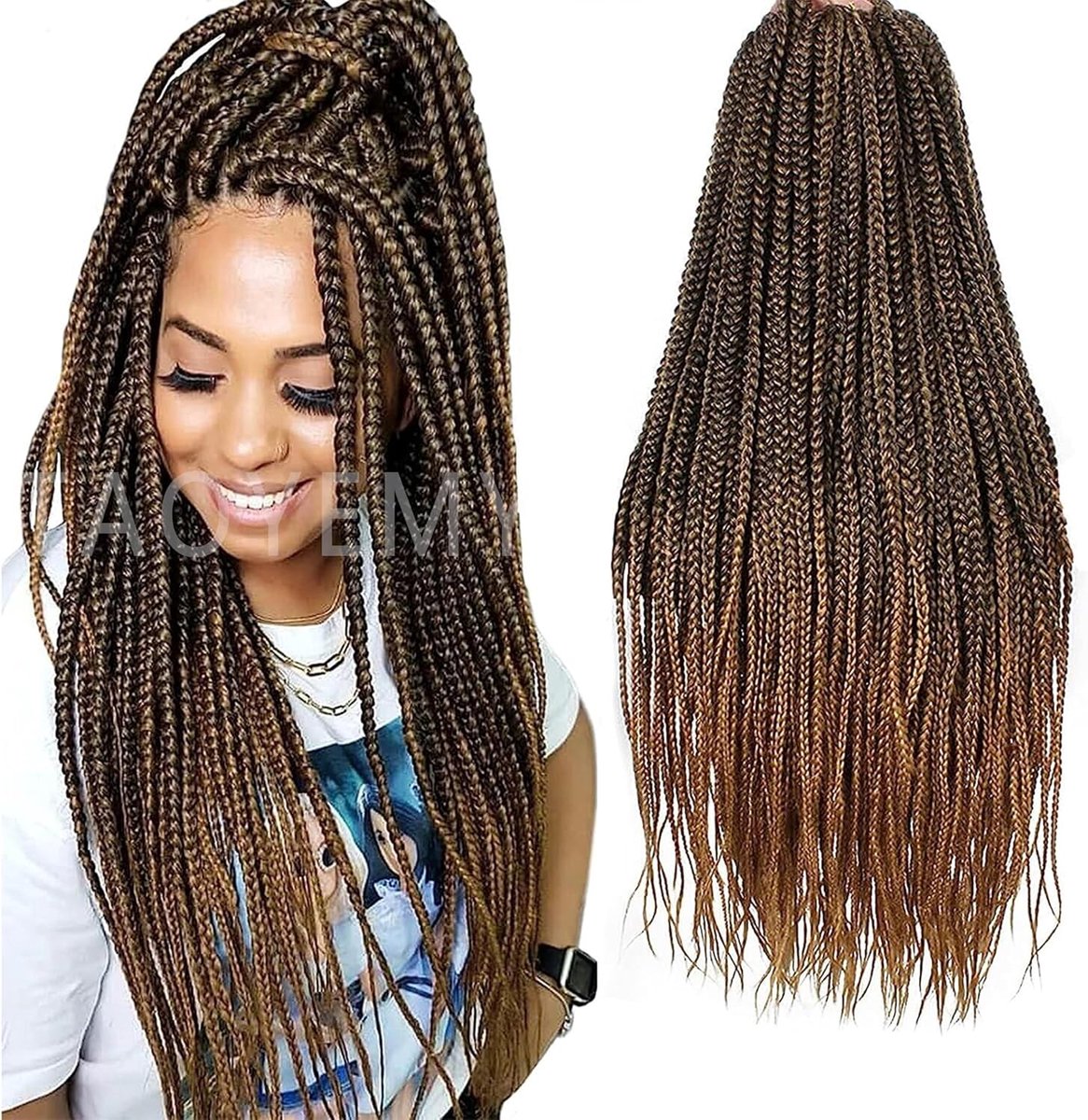 Crochet Braids Hair Extensions 6 Packs 16 inch Synthetic Braiding