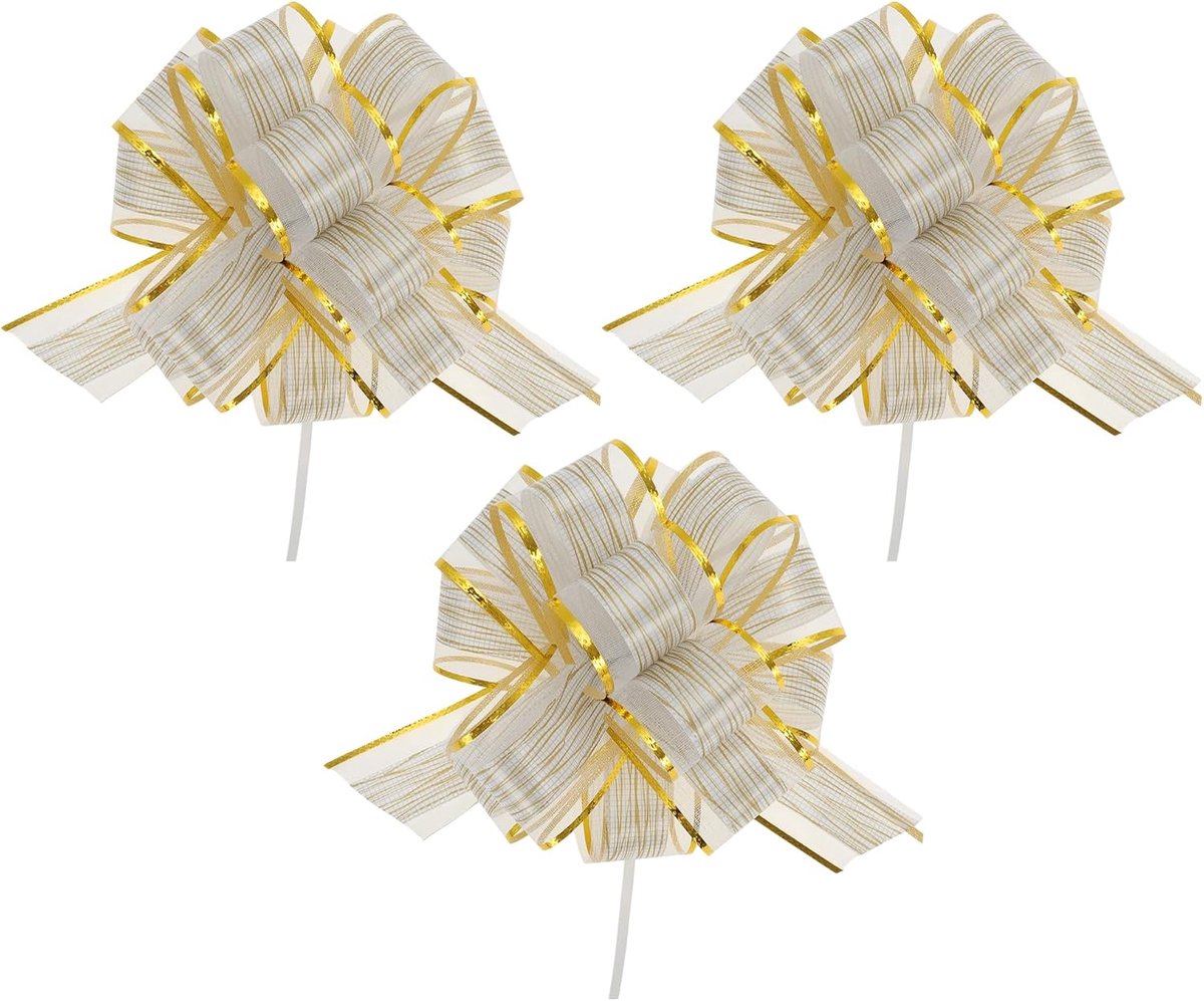 Strikken, strikken, strikken voor geschenkverpakkingen, decoratieve