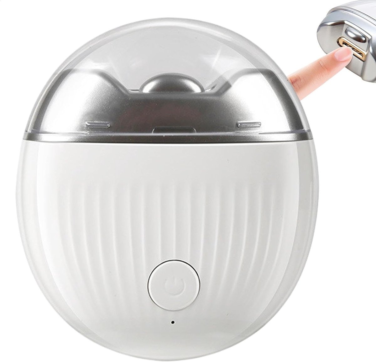 4-in-1 Elektrische Nagelknipper - Nagelfrees - Automatische Nageltrimmer met LED Licht - Opzetstukken voor polijsten & Nagelriemverzorging - 2 Snelheden - USB Oplaadbaar met Nagelopvangbakje