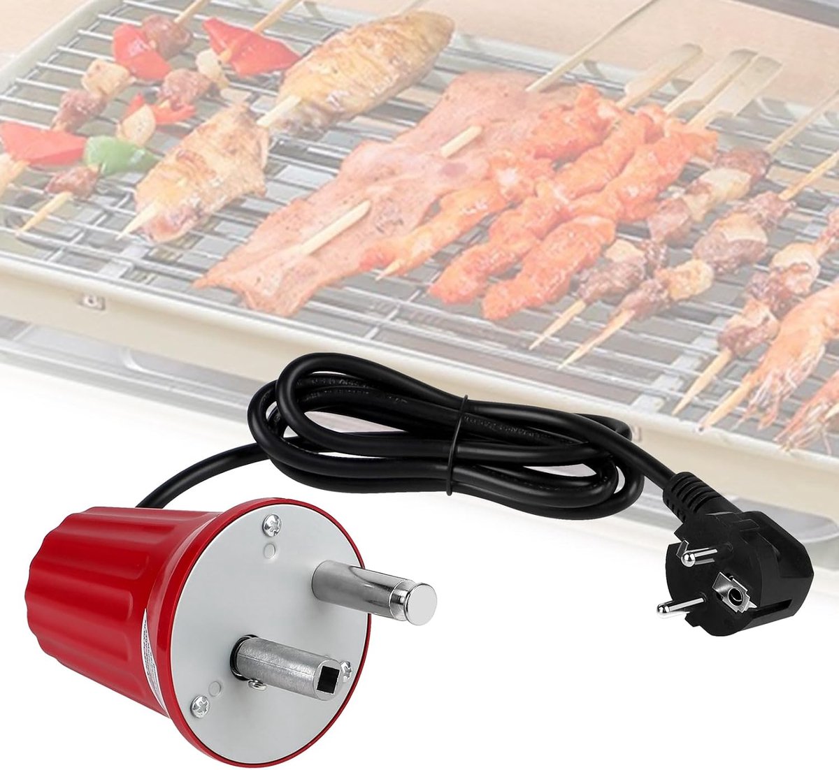Grillmotor, elektromotor, grill, barbecue, rotisseriemotor, ABS, DC 220V-240V, regelbaar, outdoor, BBQ, grillmotor, draaimotor voor rotisserie, spies, elektrische grill, voor grillapparaten in