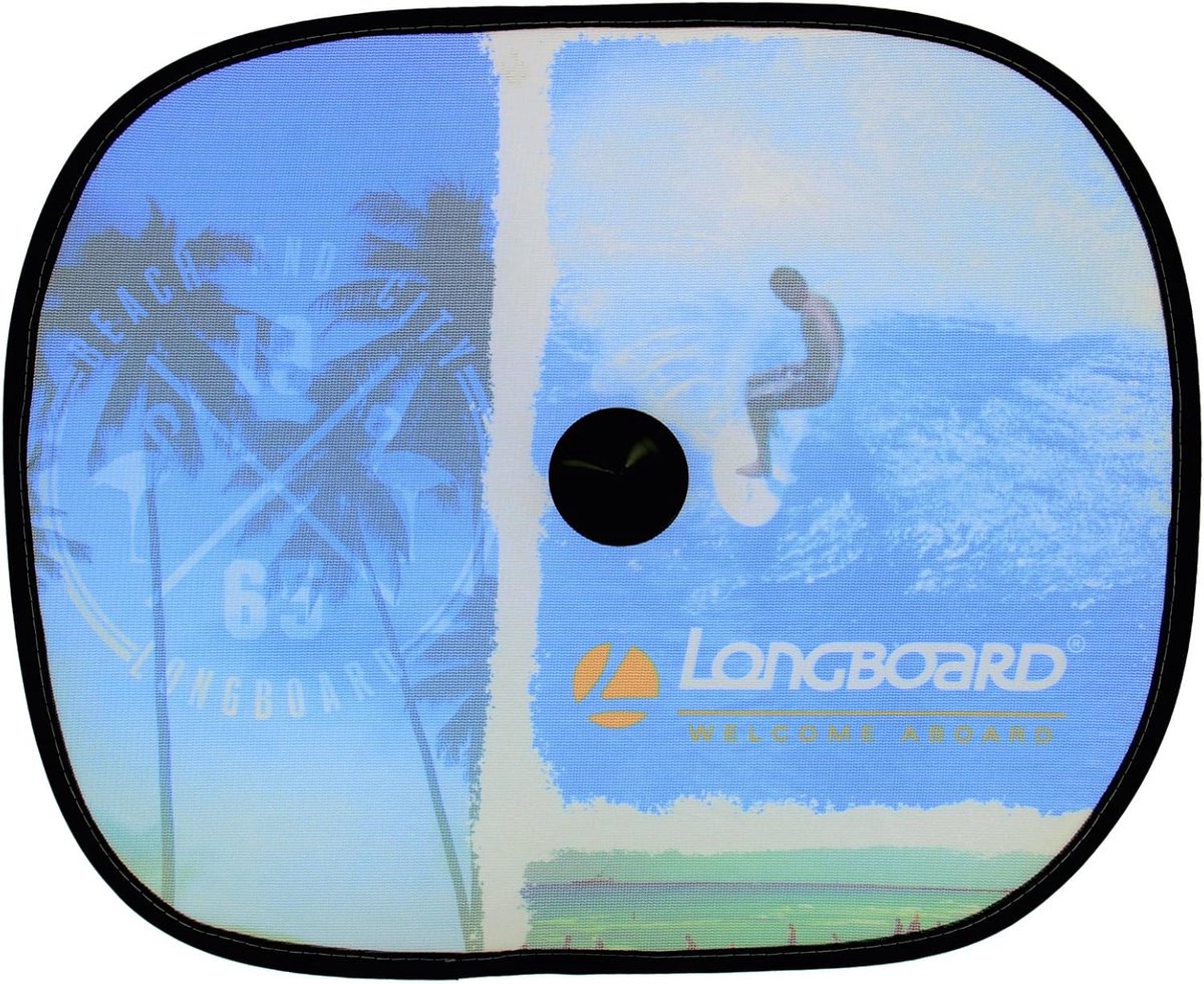 Longboard zonneschermen 44x36 cm - set van 2 - opvouwbaar - beschermt kinderen tegen de zon - ShopVlot