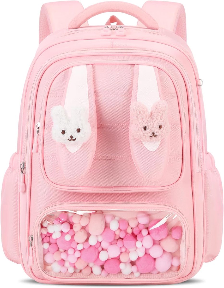 Schooltas voor meisjes, lichte schooltas met reflectoren voor meisjes