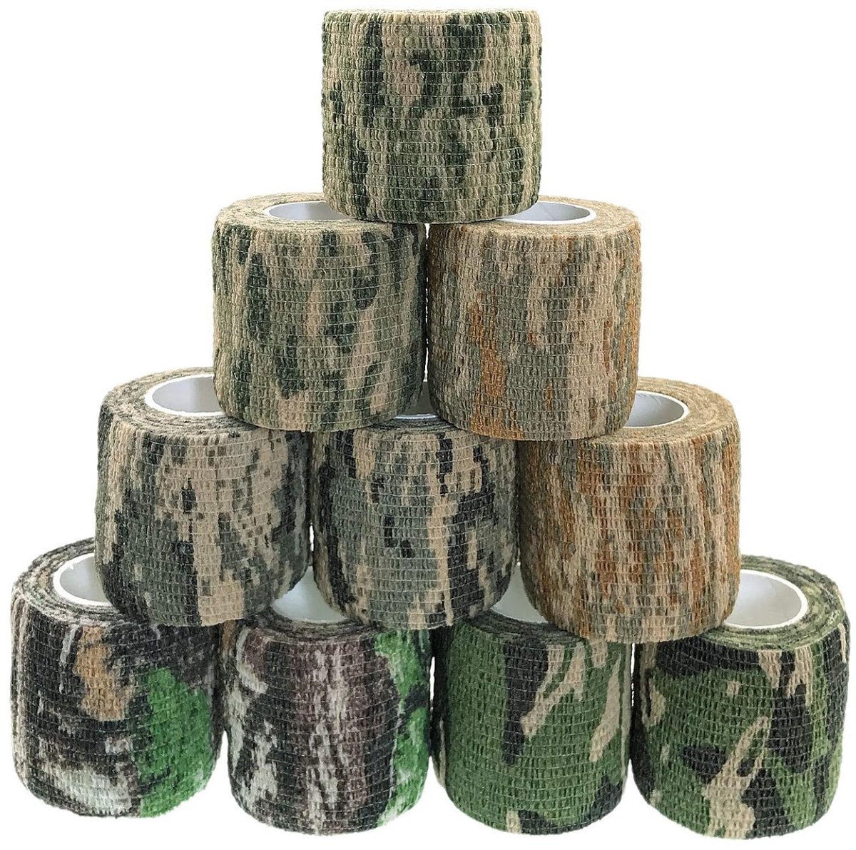 10 rollen zelfklevende stealth-camouflageband, vliesstof, rekbaar