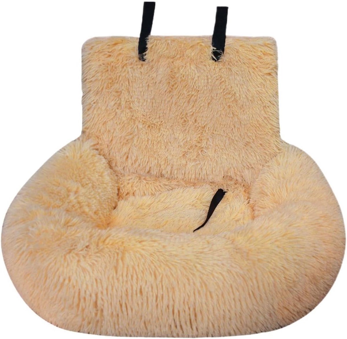 Autostoel voor Honden - Hondenmand Auto - Veilig Reizen - Stabiele Antislipbodem - 60 x 60 cm - Abrikoos