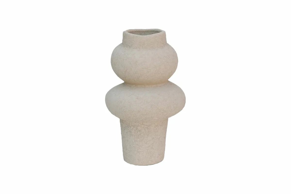 Vaas deco kemi d20h33cm beige