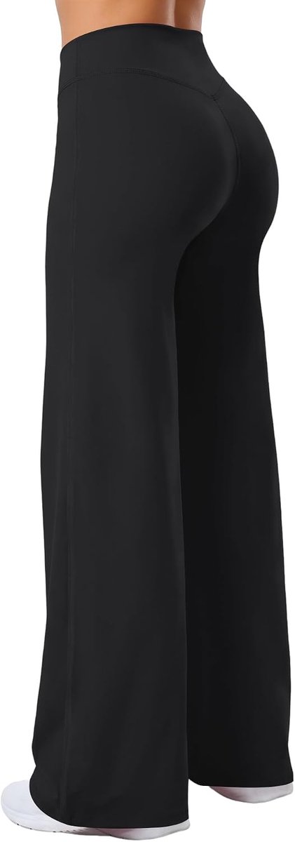 Rechte legging voor dames, hoge taille, uitlopende yogabroek