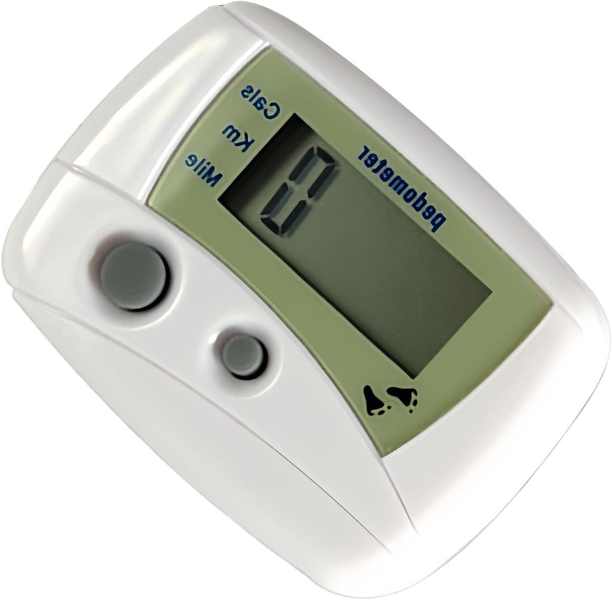 Stappenteller Monitor - Digitale Bewegingsmeter - Fitness Registratie - Geïntegreerde Clip - 5.5 x 4.5 x 2.5 cm - Wit