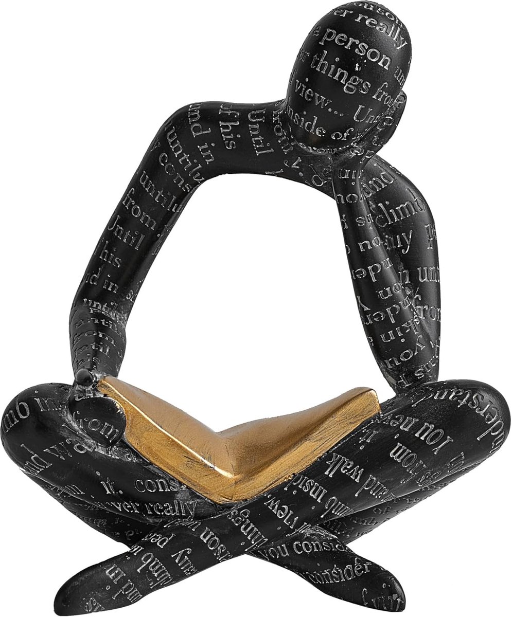 Lezende Beeldhouwwerk Statue - Modern Design - Premium Hars - Ideaal voor Boekenliefhebbers - SnelShoppen