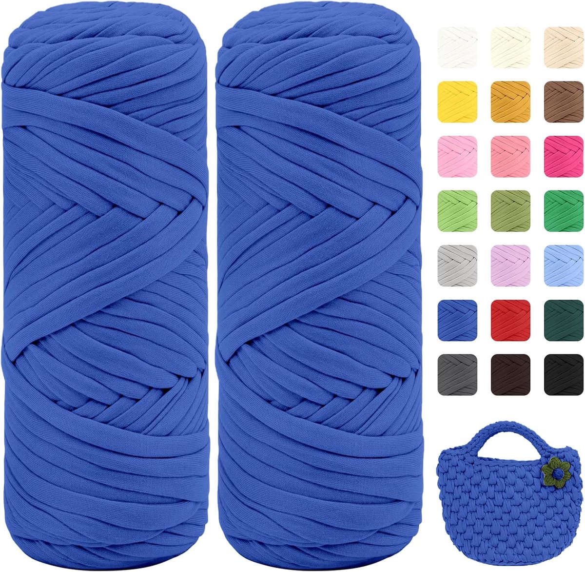 400 g T-shirtgaren, set van 2 stuks (elk 200 g/75 m), zacht