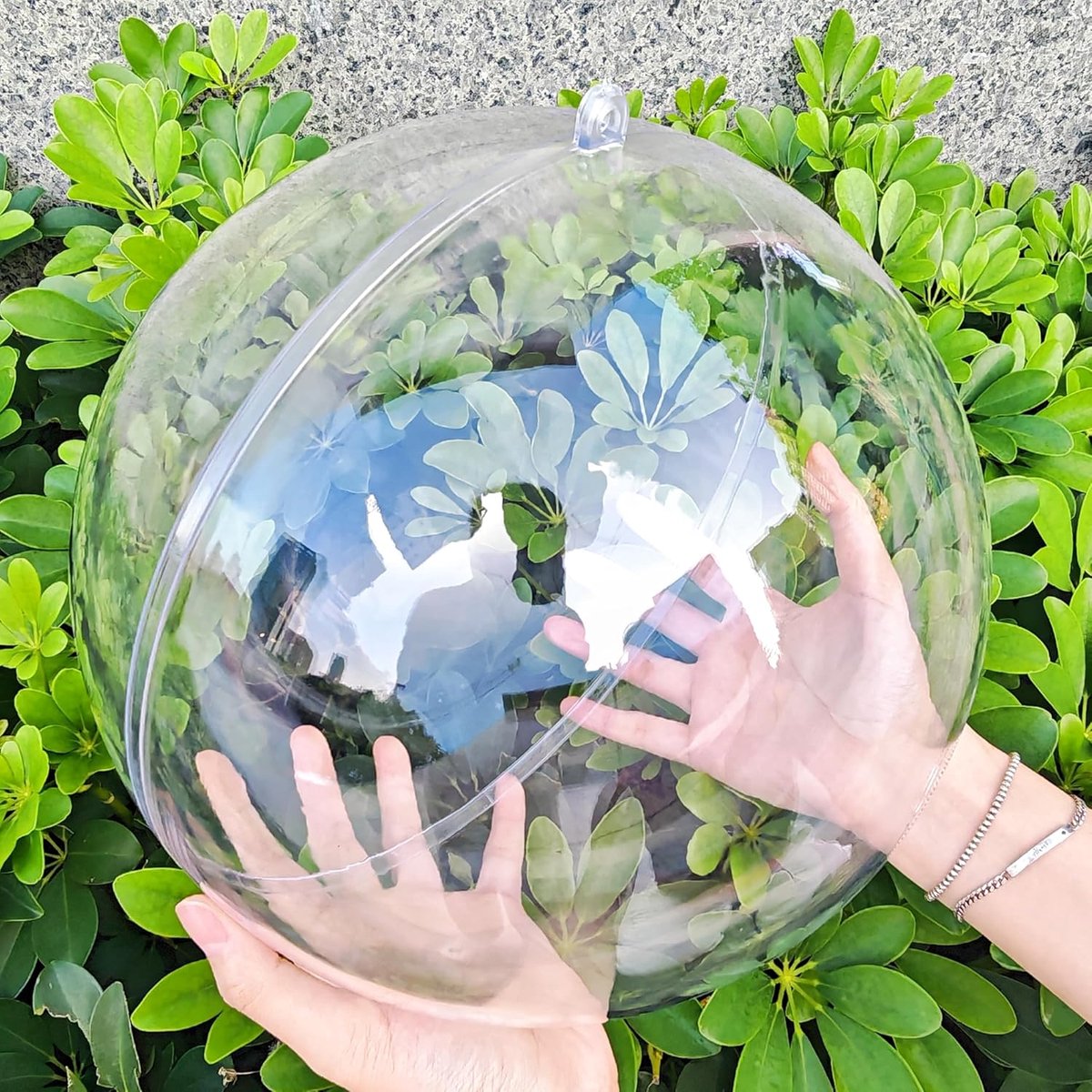holle bal, doorzichtige plastic vulbare ornamenten bal, doe-het-zelf